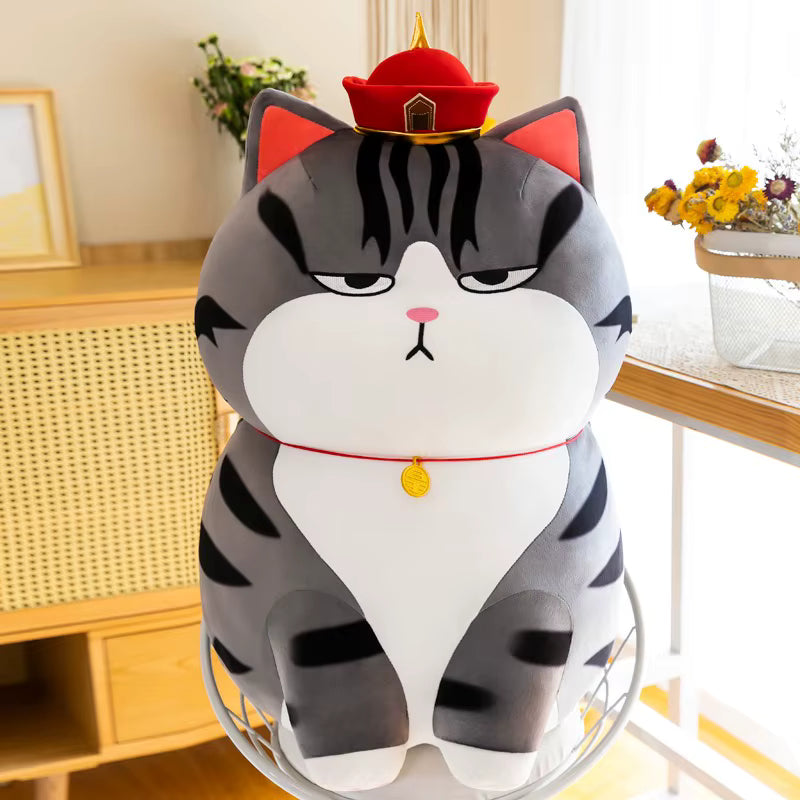The Emperor Cat Plush Toy – Lazy Sleepy-Eyes Cat